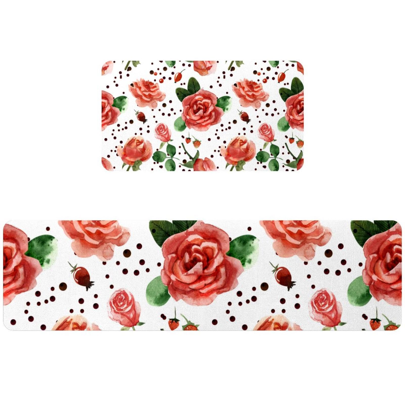 Alfombrillas de cocina ideales para el cuarto de lavado y pasillos, pack de 2 lavables
