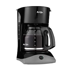 Mr Coffee Black Coffee Maker 12 Cups with Auto Pause and Glass Carafe Perfect for Home and Office