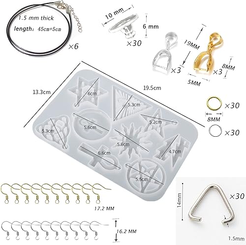 Miniatura 8 de Nimozekd Molde de resina para llavero redondo grande con agujero de 32in y 39in y 41in de diámetro moldes para llavero circular de resina epoxi para