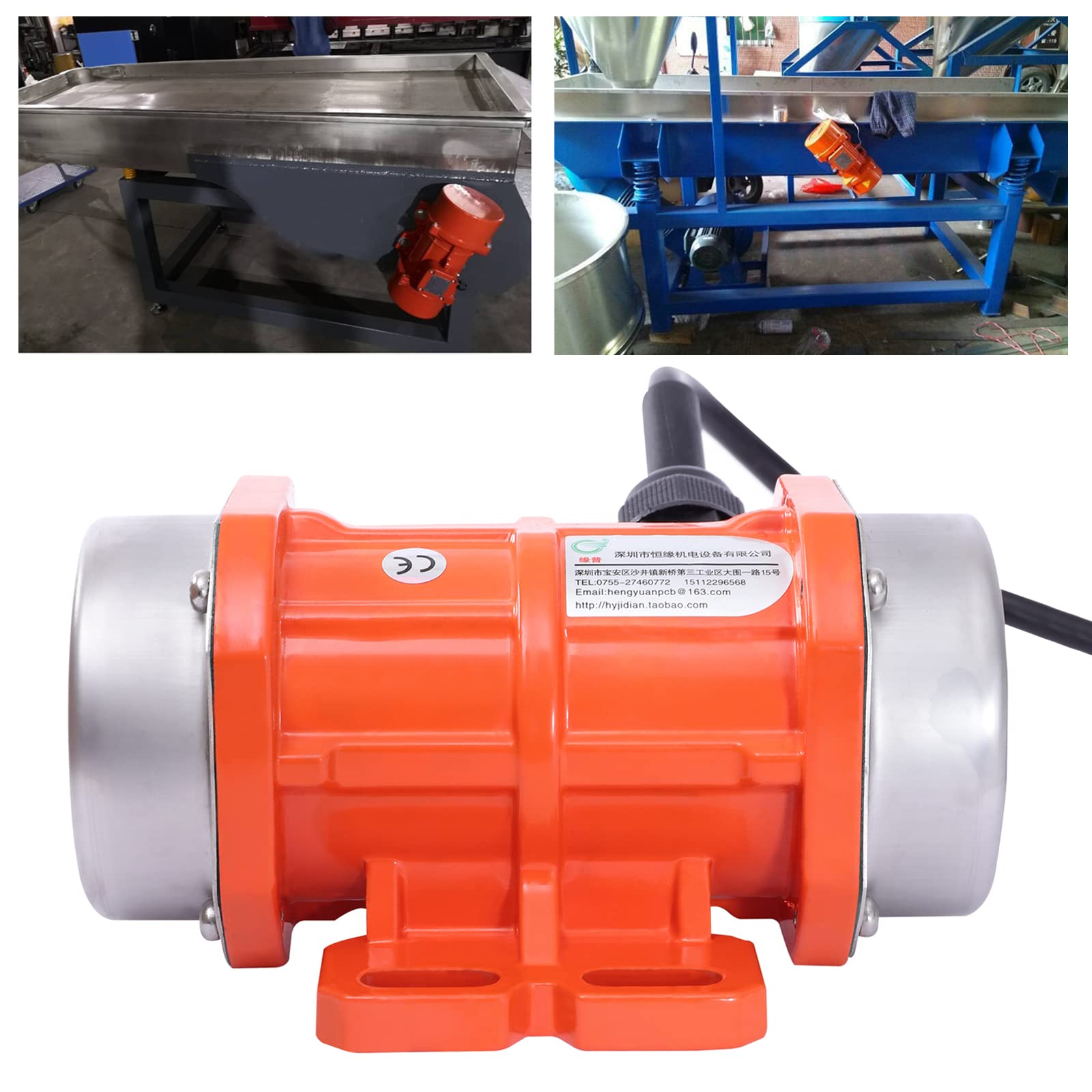 Motore a vibrazione, 40 W, 220 V, 3000 giri/min, vibratore per calcestruzzo con regolatore di velocità, motore a vibrazione elettrico, motore a vibrazione in lega di alluminio per distributori di
