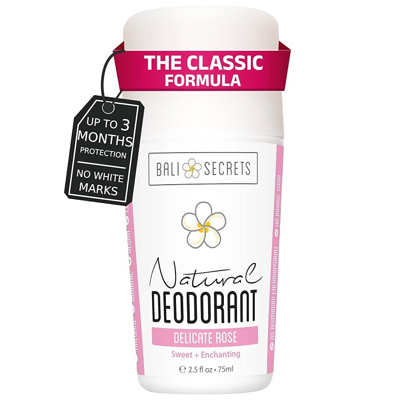 Desodorante Bali Secrets The Classic [ROSE] sem bicarbonato e sem alumínio sintético