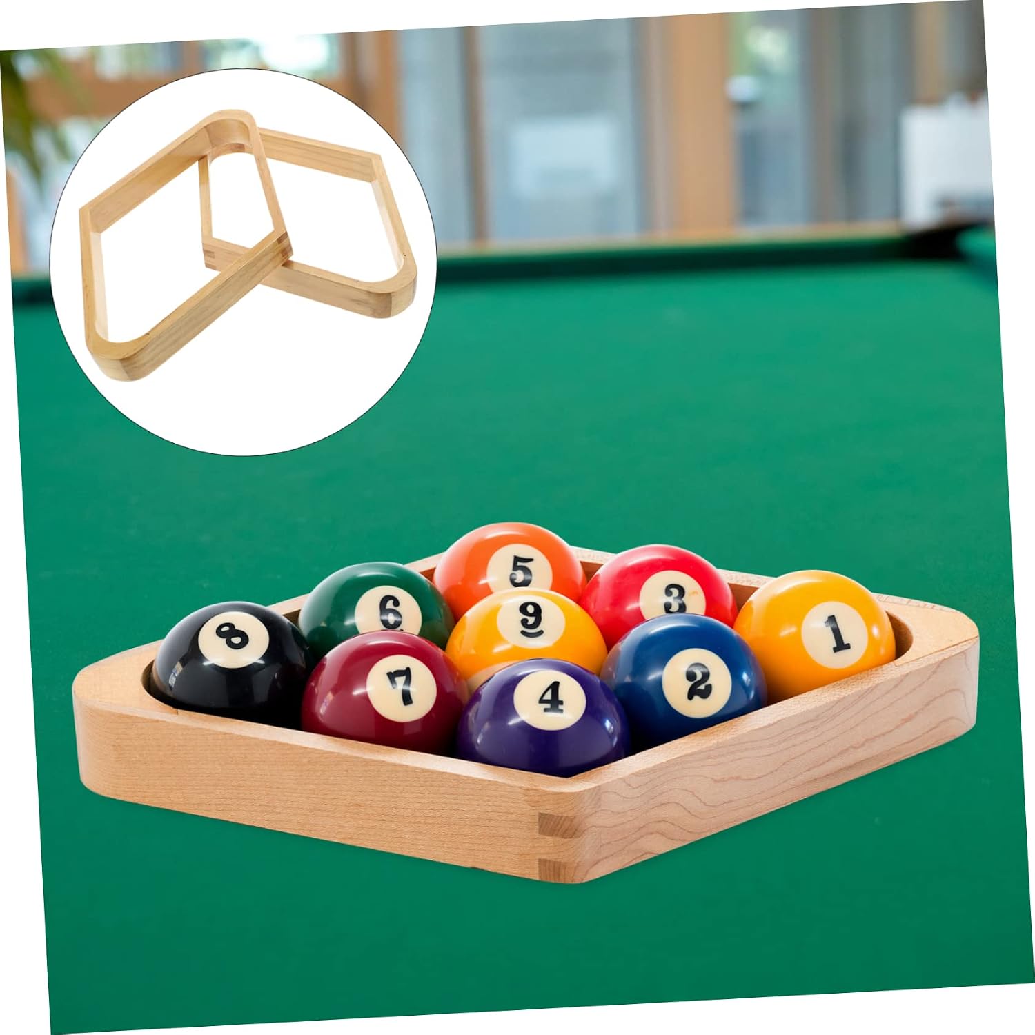 VICASKY 2pcs Pool Billiard Ball Rack Table Pool Ball Holder Snooker Billiards Accessory Rack