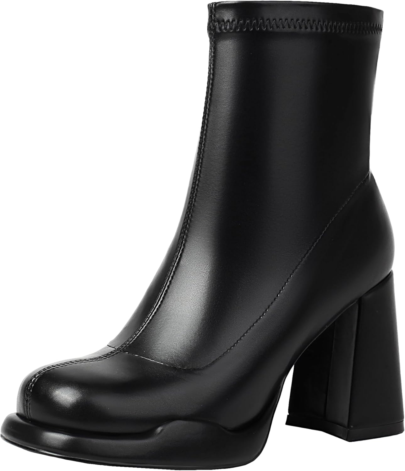 Mofirdast Gogo Chunky Heel Boots For Women, With Malaysia Ubuy