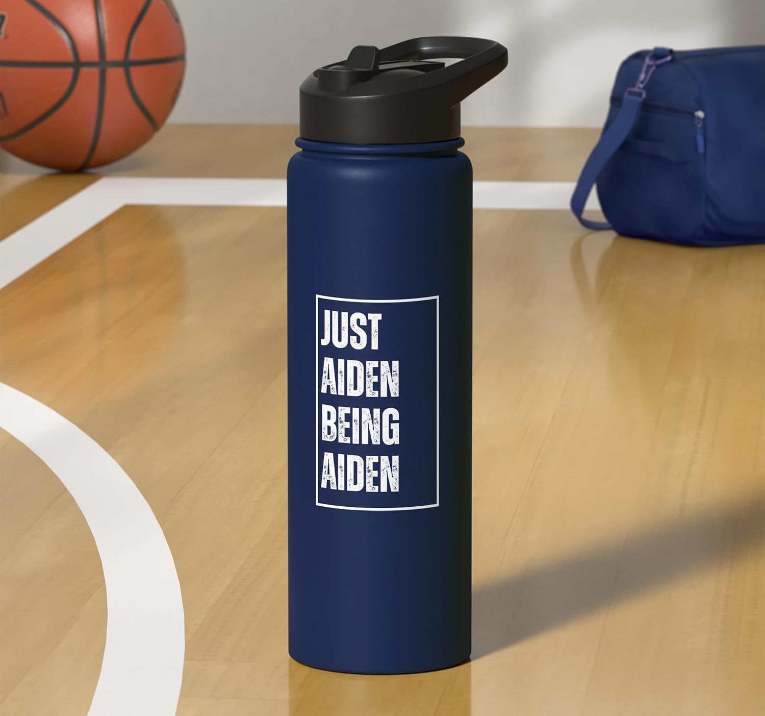 Just Aiden Being Aiden - Funny First Name Joke Birthday Stainless Steel Insulated Water Bottle