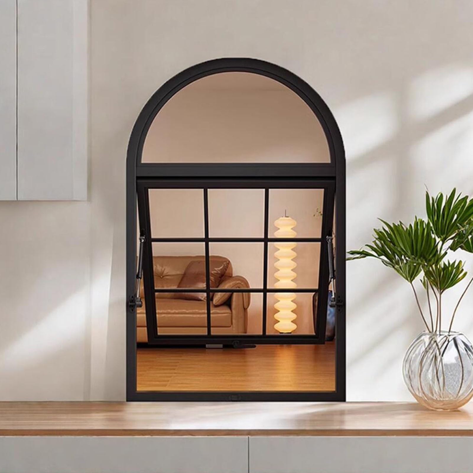 Schiebefenster für Lebensmittel-LKWs, gewölbter Schuppen, Fensterrahmen, Küche, Heimdekoration, Bullauge mit Verriegelungsgriff, 60 x 70 cm, perfekt für mobile Küchen und Außenbereiche