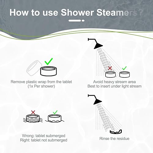 Miniatura 5 de Vaporizadores de ducha de aromaterapia, regalos de cumpleaños, romero  Swcandy 8 bombas de baño, regalos de cumpleaños para mujeres, bombas de ducha