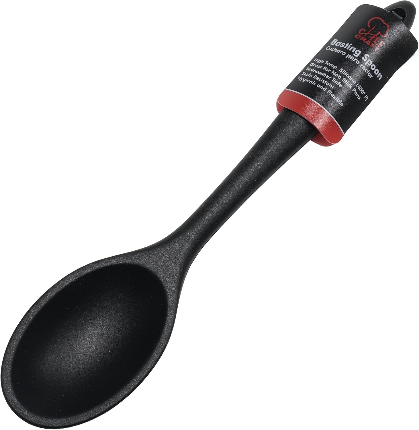 Chef Craft Premium Silicone Basting Spoon, 11 inch, Black image 2