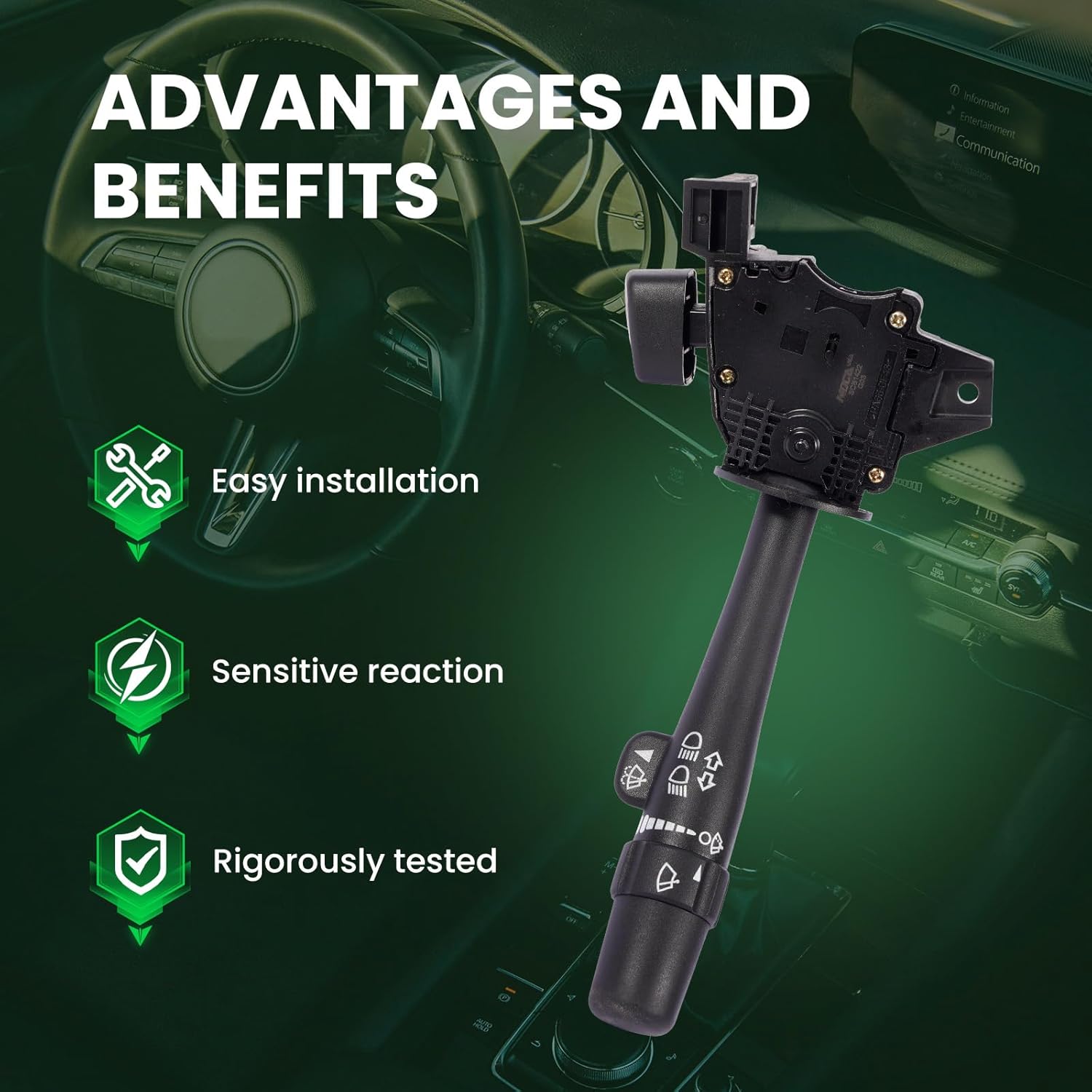 MOCA CBS-1422 Turn Signal Switch Fit 2007-2014 for Chevrolet Silverado 2500 HD 6.0L 6.6L, 2007-2014 for GMC Sierra 3500 HD 6.0L 6.6L, 2008-2009 for Hummer H2 6.2L