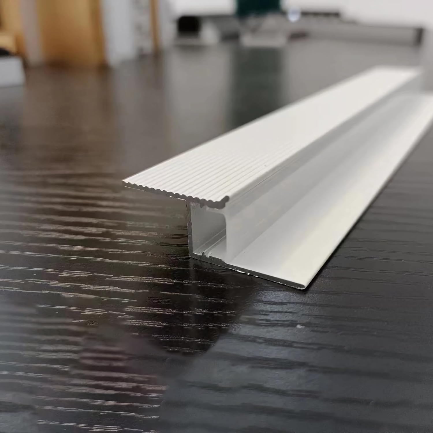 JARBIH 1M/3.3ft Suspended Ceiling Aluminum Profile, Z-Type/T-Type Extremely Narrow Shadow Slit Line Lamp, Groove Decorative Strip Ceiling Plasterboard Edge LED Strip Channel (White-Z Type-10PACk)