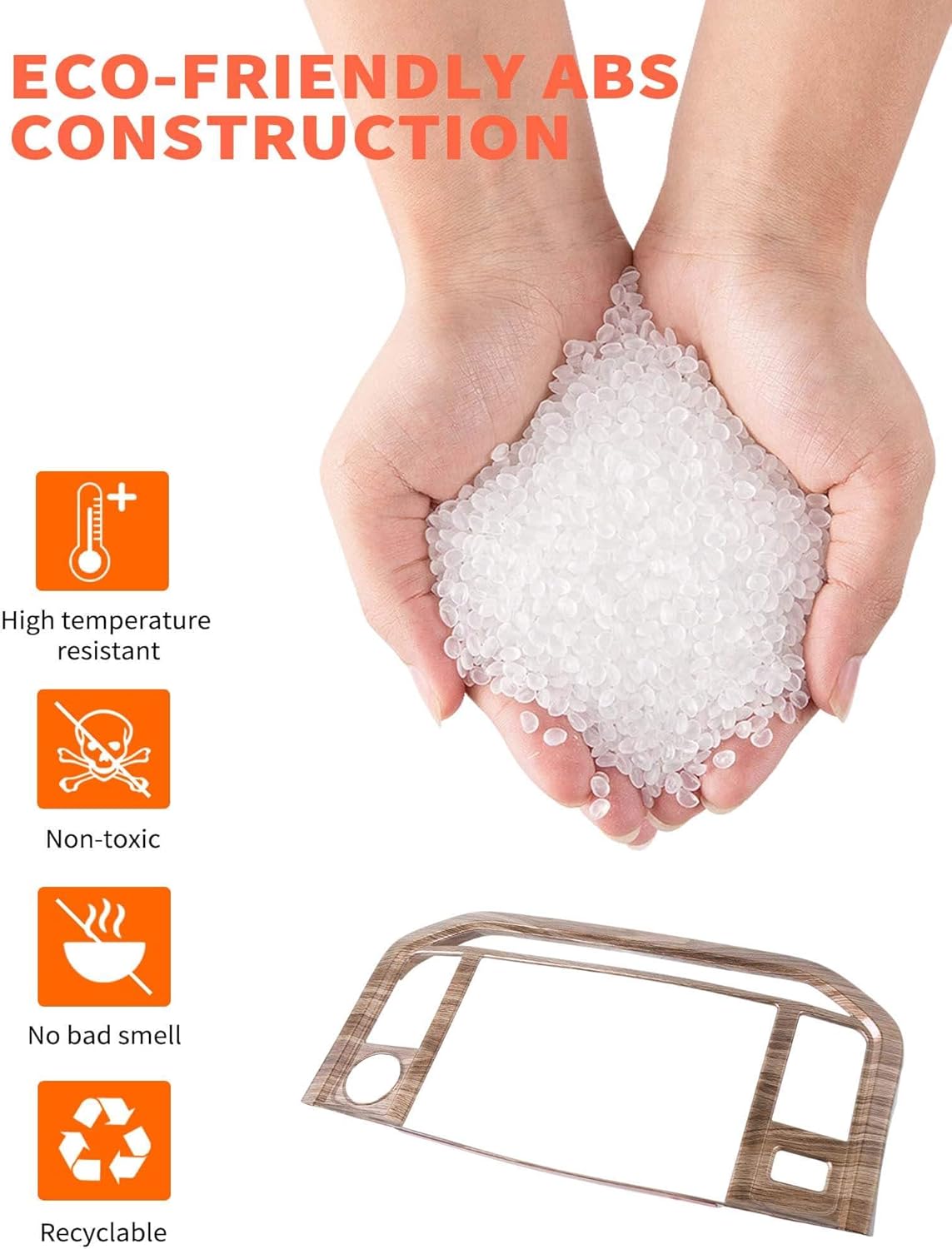 Savadicar Wood Grain Interior Accessories - 12'' Display Screen (with Trailer Knob Cutout) Panel Trim Cover for Ford F150 (2021-present) - Premium Texture Interior Decor Upgrade Option, 1 PC