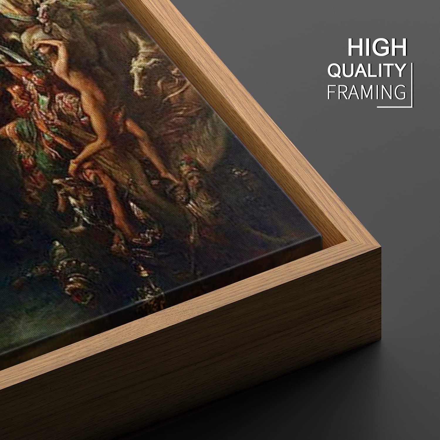 Floating Frame Canvas Print Wall Art - The Triumph of Christianity Over Paganism by Gustave Doré - 16x24 inches