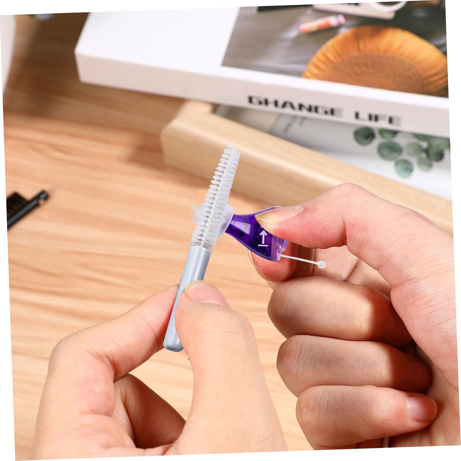5Pcs Portable Hearing Aid Cleaning Brush Set Maintenance Tube Cleaner Handle Convenient Ear Wax Removal Tool for Home and Travel