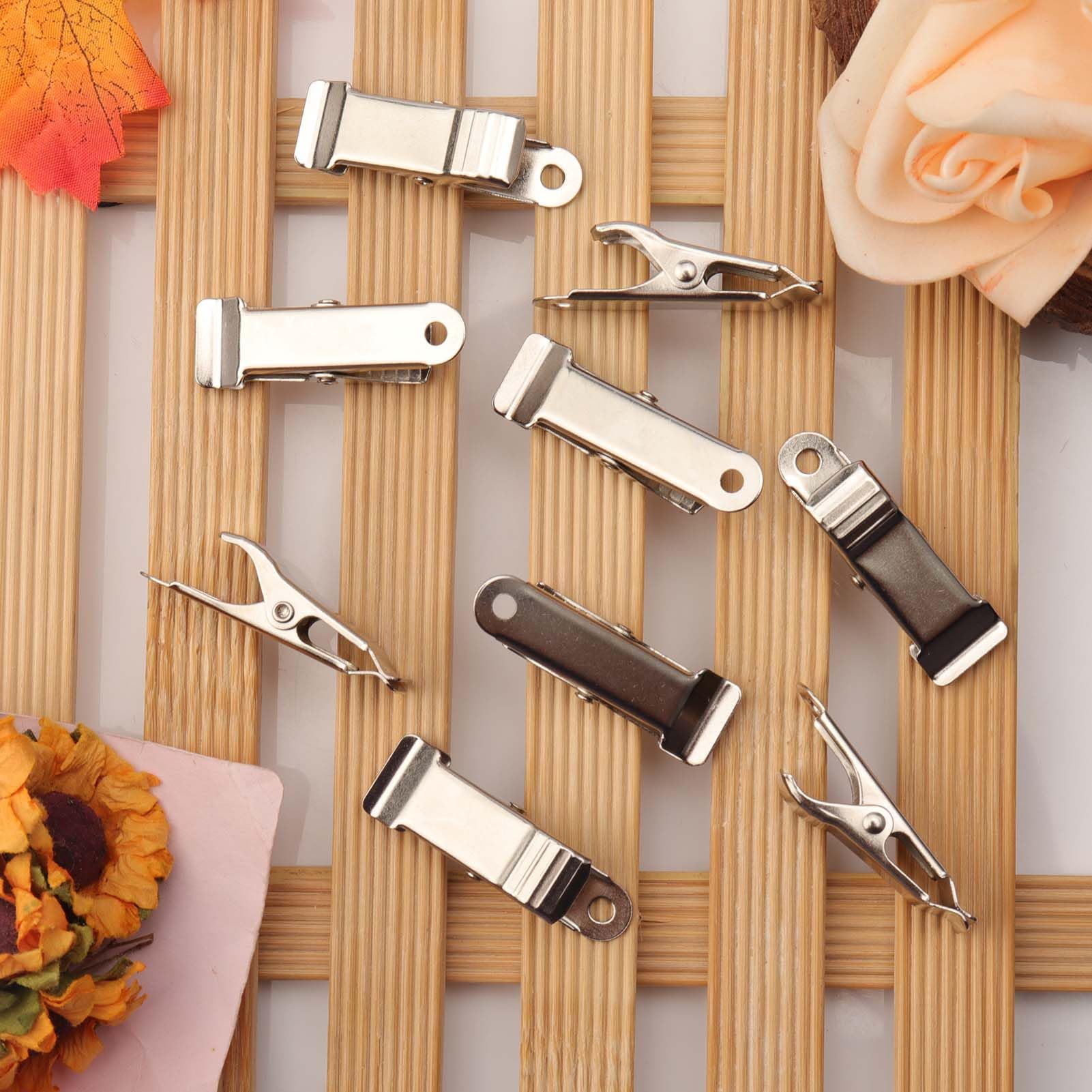 Lot De 10 Mini Pinces Crocodiles Argentées - Pinces Ressort Métalliques Pour Bricolage