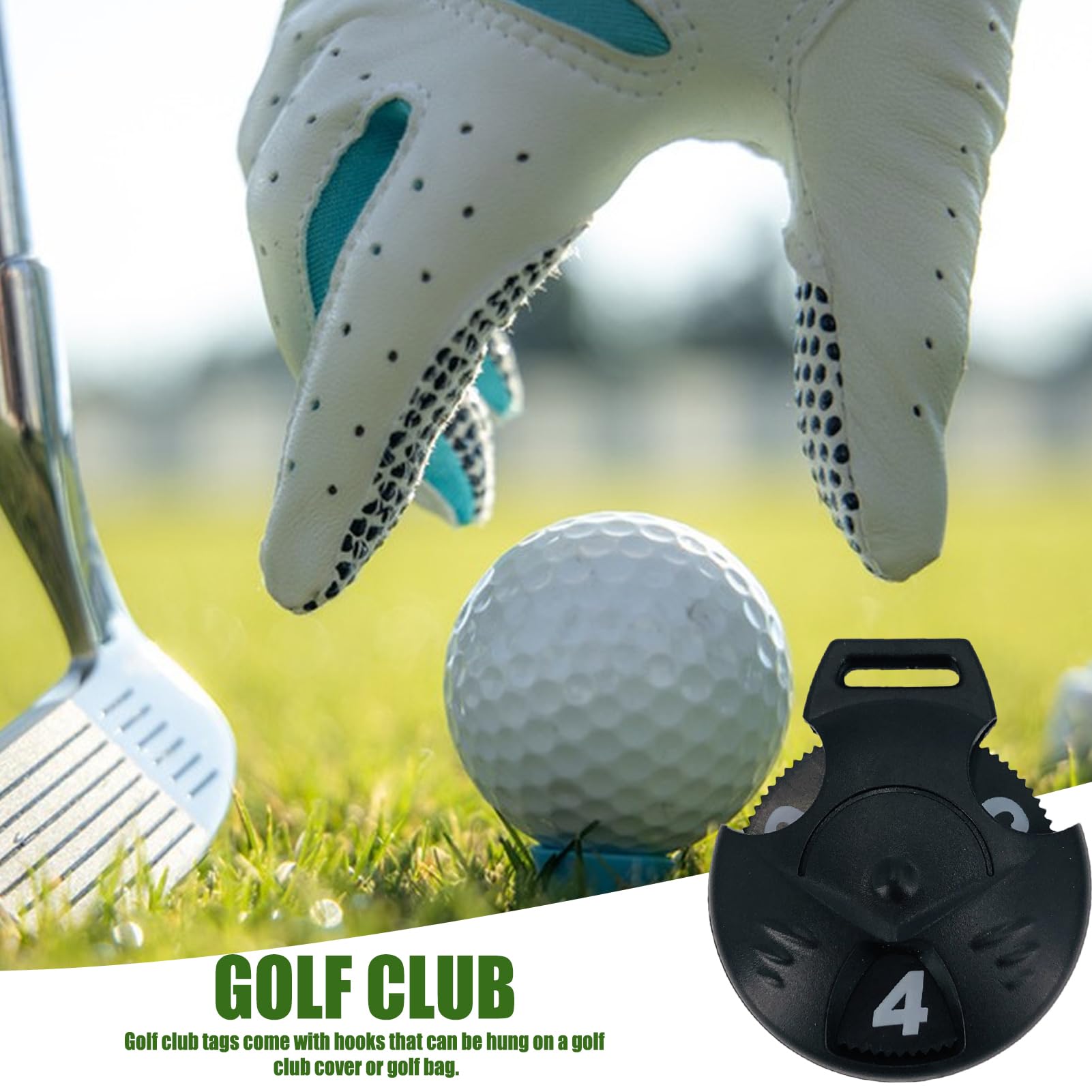 Nummernetiketten für Golfkopfbedeckung, austauschbare Nummernetiketten - Austauschbare Nummernetiketten für Golfschlägerabdeckung, Hybrid-Golftaschen aus Holz Etiketten