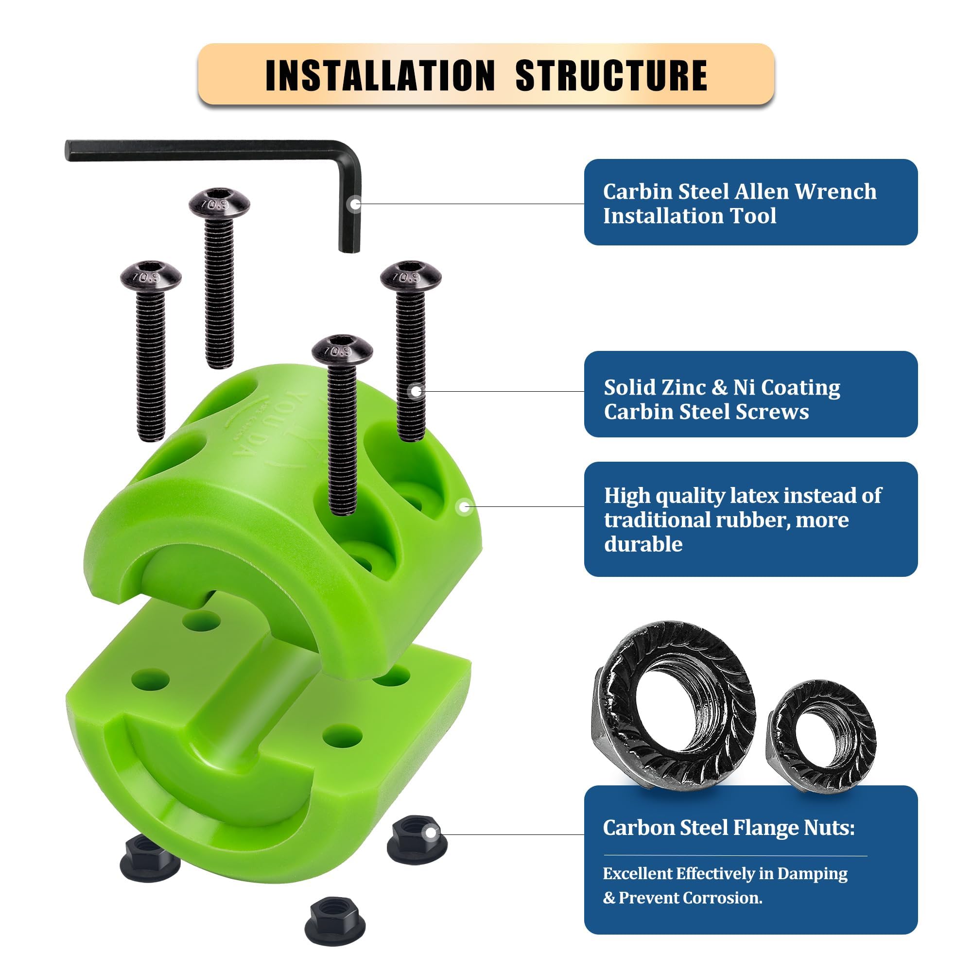 ATV-SCHS Winch Cable Hook Stopper Rubber Winch Line Saver With Allen
