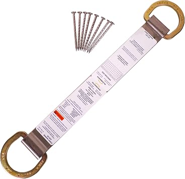Guardian 00510 Double D Ring Ridge-It Roof Anchor Zinc-Plated Stainless Steel OSHA and ANSI Compliant 18 inches