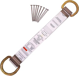 Guardian 00510 Double D Ring Ridge-It Roof Anchor Zinc-Plated Stainless Steel OSHA and ANSI Compliant 18 inches