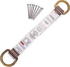 Guardian 00510 Double D Ring Ridge-It Roof Anchor Zinc-Plated Stainless Steel OSHA and ANSI Compliant 18 inches