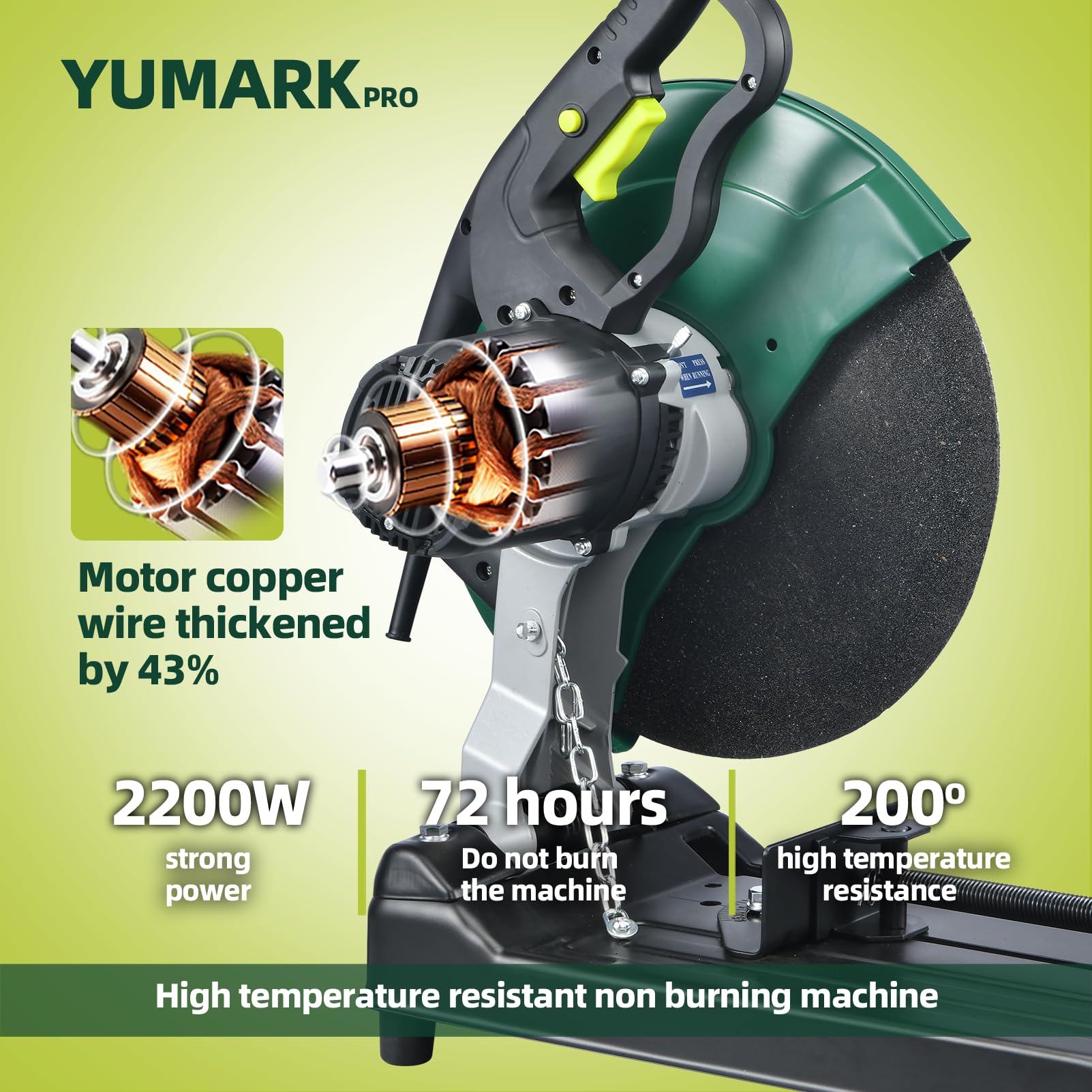 Yumark Abrasive Chop Saw - Metal Cutting Power -3