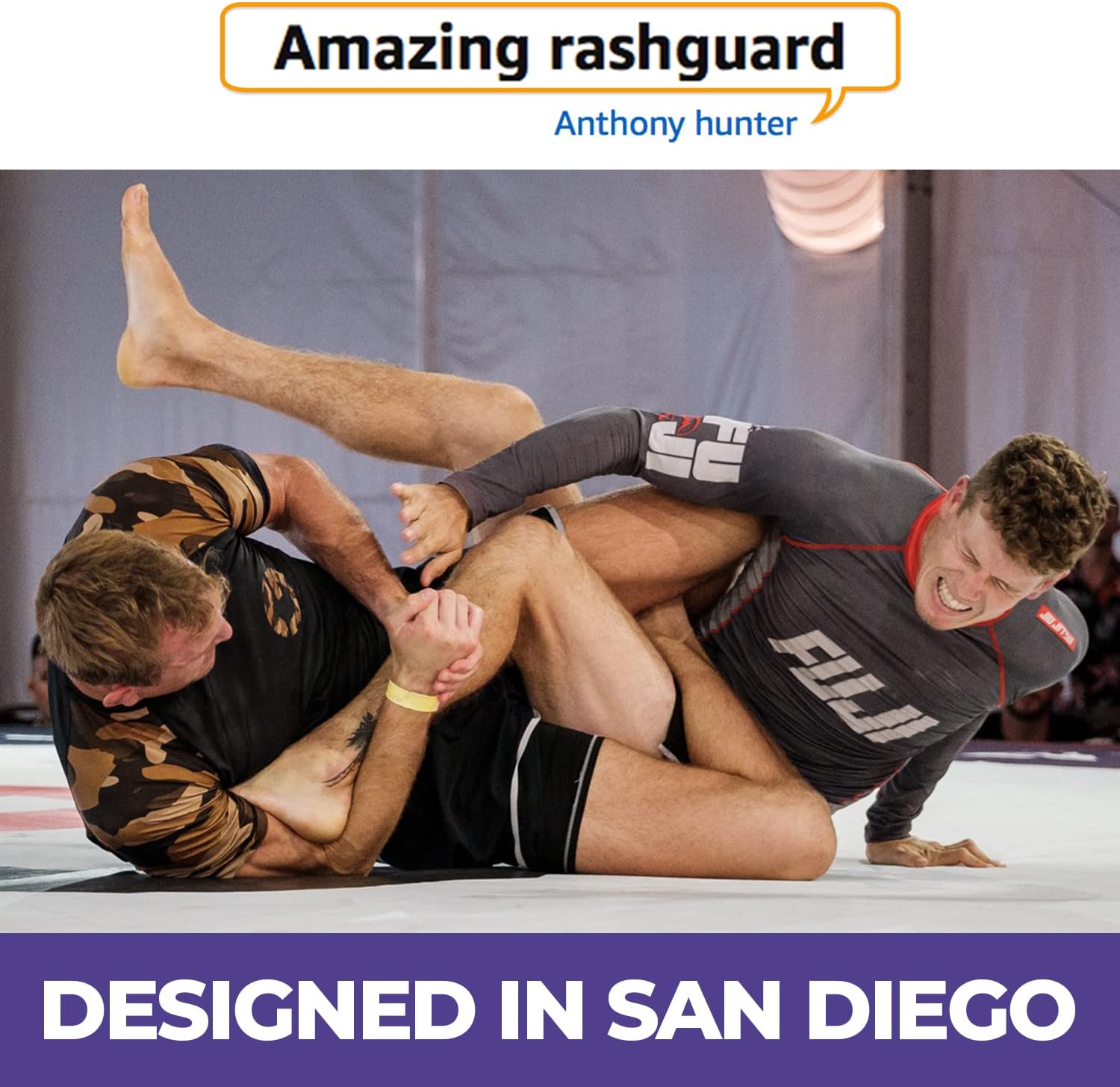 Gold BJJ Jiu Jitsu Rashguard - Camo Rash Guard Compression Shirt for No-Gi, Gi, & MMA - Image 4