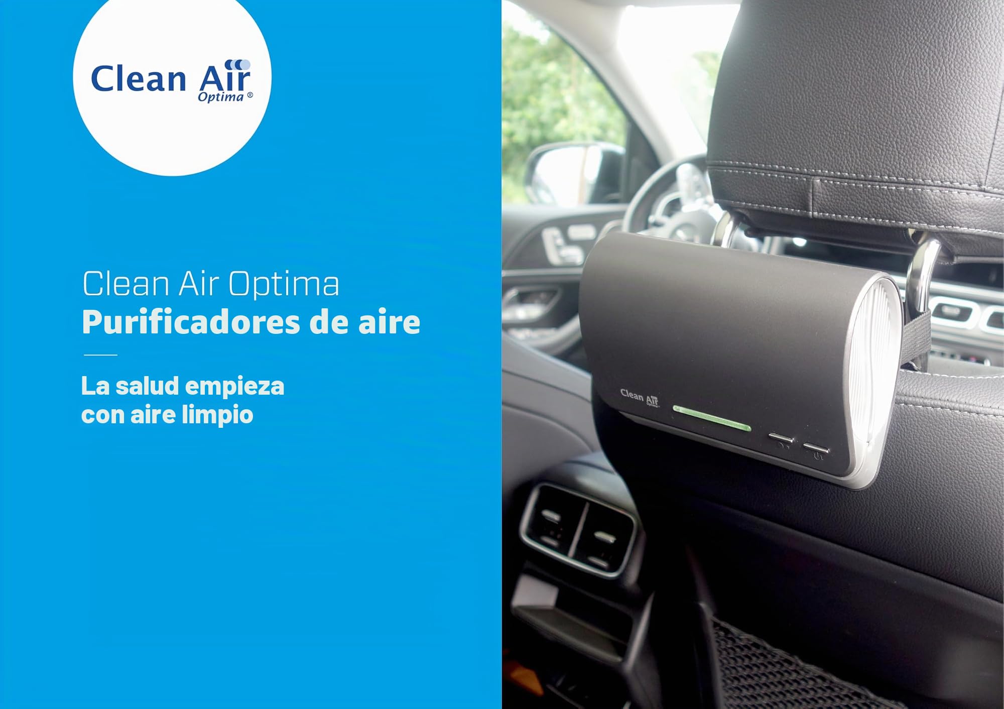 Clean Air Optima Purificador de aire CA-501 con filtro HEPA, lámpara UV-C e ionizador - Ventilador muy silencioso 20dB (A) – adecuado para el coche