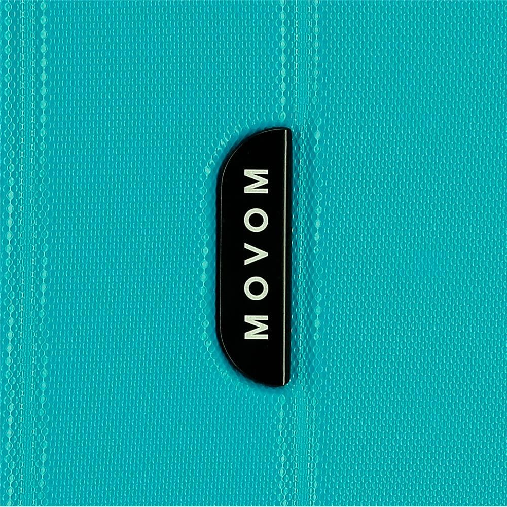 Movom Drewniana walizka duża niebieska 53x78x31 cm sztywny 4,8 kg zamek TSA ABS 4,8 kg 108 l wysuwany, Niebieski, Talla única, Duża walizka