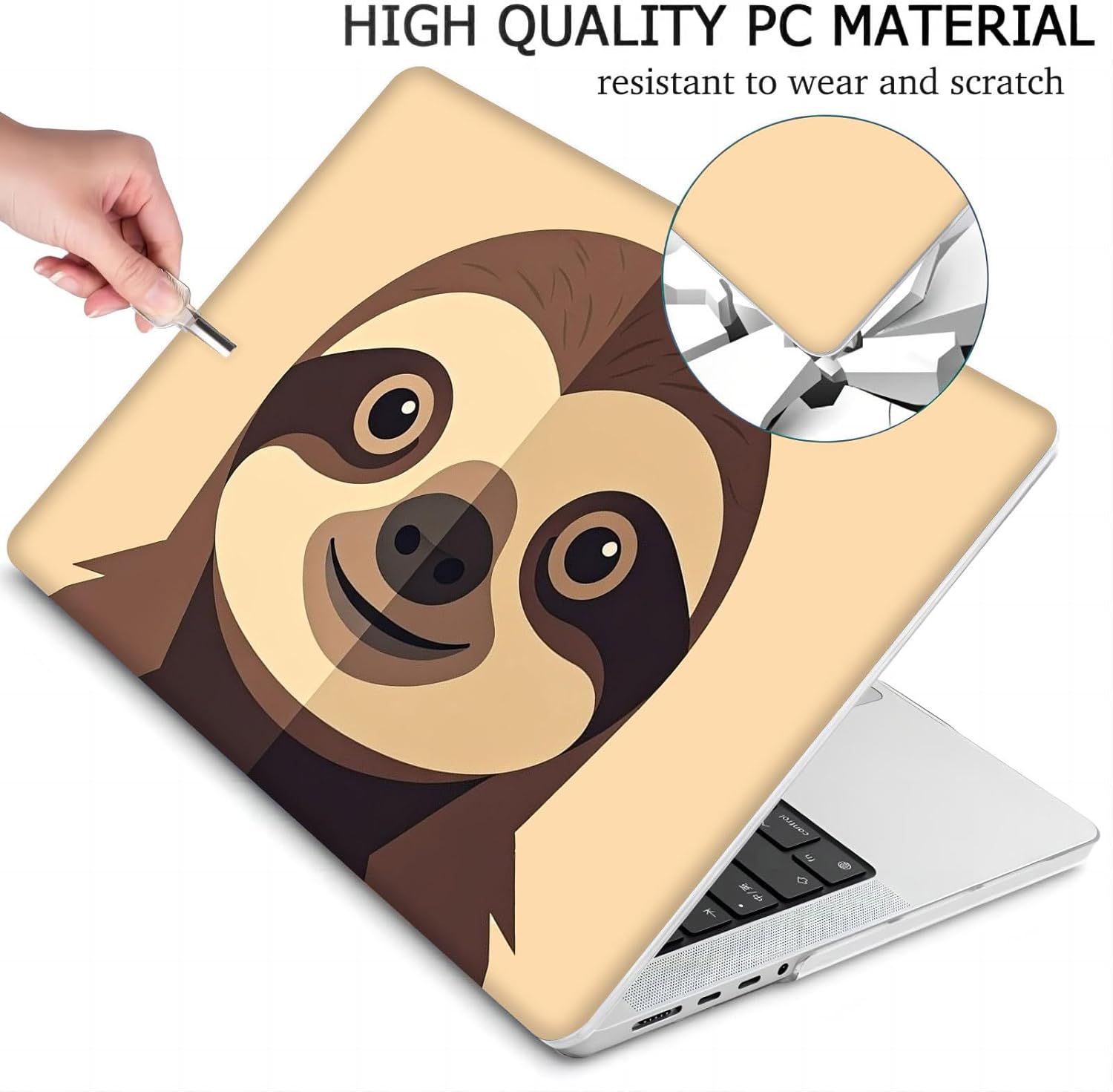 Compatible with MacBook Neo 13-inch, Hard Shell Case with Keyboard Cover and Screen Protector (A3404 A18 Pro chip, 2026 Release) - Sloths MC21225