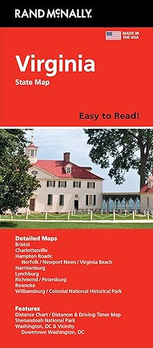 Rand McNally Easy to Read: Virginia State Map