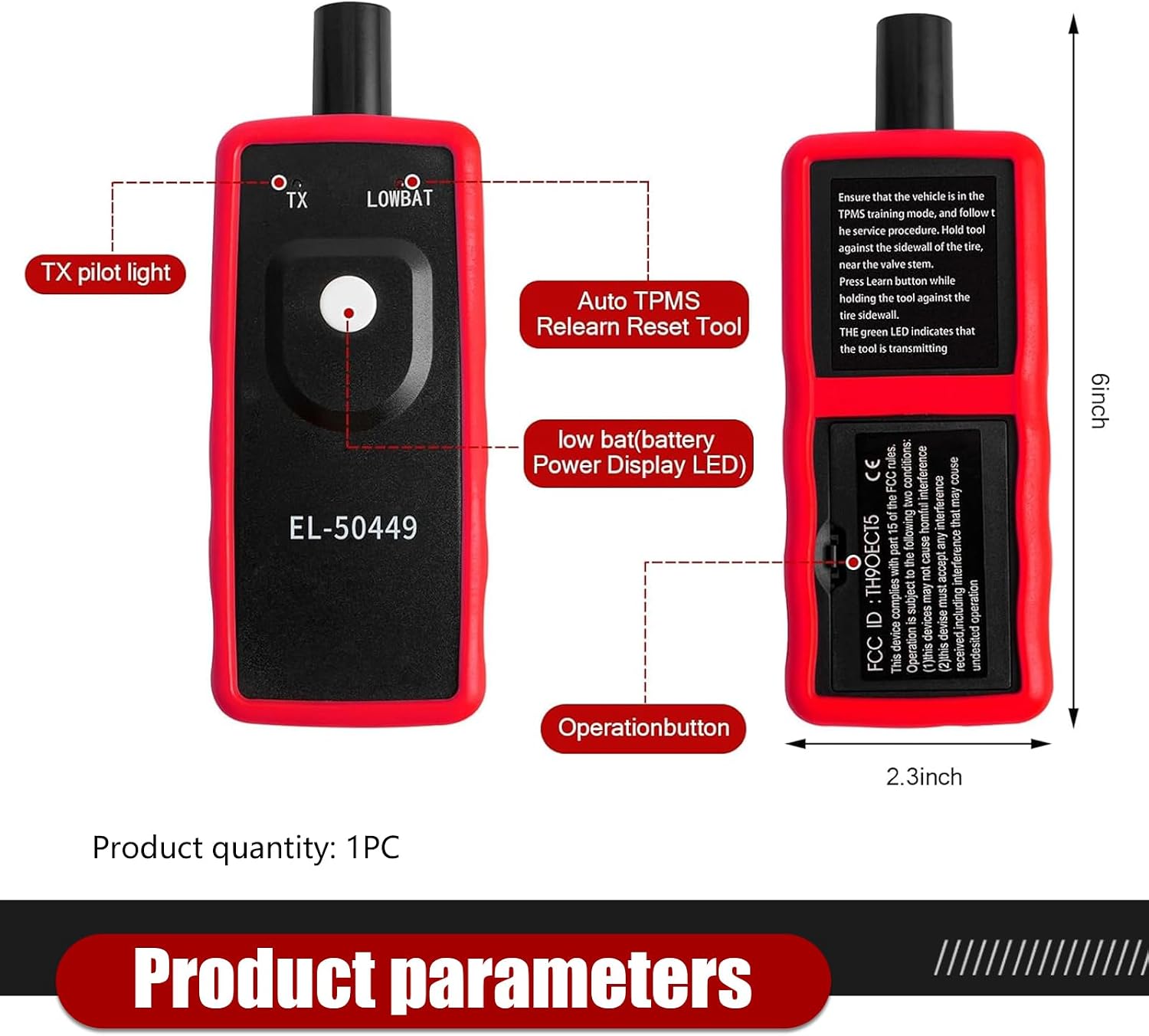 EL-50449 Ford TPMS Relearn Tool, TPMS Reset & Programming Tool, Tire Pressure Monitor System Reset Train Tools for Ford F150 F250 F350 E150 E250 E350 Lincoln Mercury