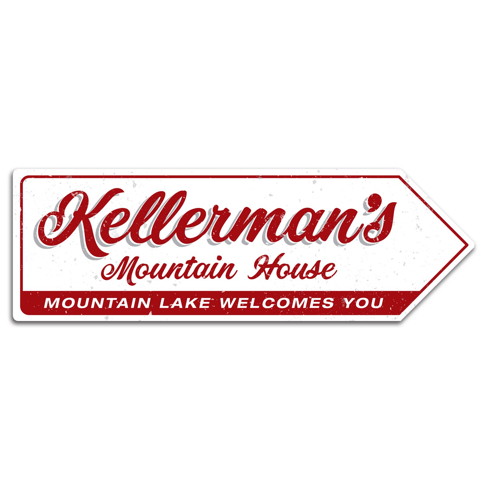 Cirrus Kellerman's Mountain House Arrow Sign - Metal Wall Sign Plaque Art