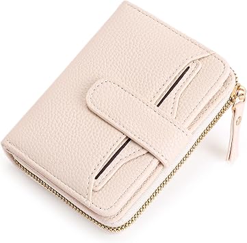 FALAN MULE Purses for Women Small Compact Bifold Women's Wallet Zipper Coin Pocket Credit Card Holder Ladies Purse with ID Window and Multiple Card Slots
