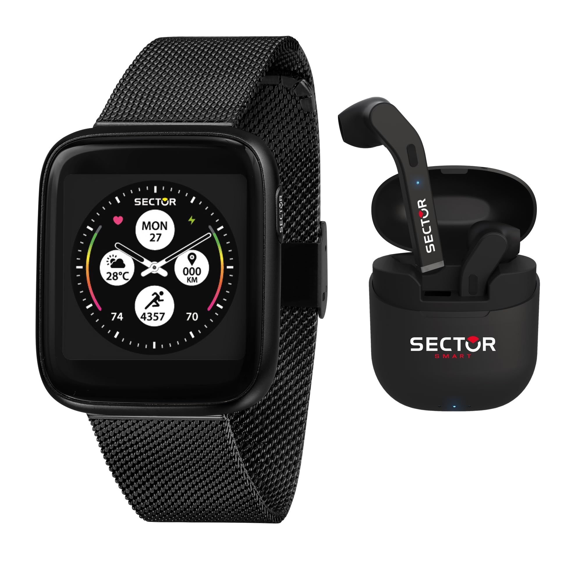 Sector No Limits Smartwatch Uomo S-07 - Cassa 38mm, Cinturino In Nylon, IP68, Vetro Minerale, Garanzia 2 Anni - 2