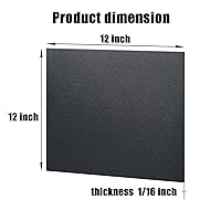 Vista 9 de ABS Plastic Sheet 1/16 Inch Thick 12" x 16" (4-Pack),Two-Sided Heat Moldable Panel (Thermoplastic Textured Front & Smooth Back), Black Thermoform