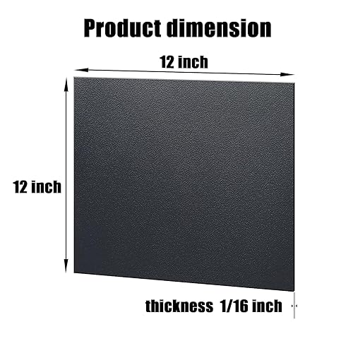 Miniatura 9 de ABS Plastic Sheet 1/16 Inch Thick 12" x 16" (4-Pack),Two-Sided Heat Moldable Panel (Thermoplastic Textured Front & Smooth Back), Black Thermoform