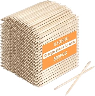 500pcs Orange Sticks For Nails - Disposable Double Sided Wooden Cuticle Pusher Nail Sticks Palitos De Naranjo Para UñAs Nail Polish Remover Manicure Pedicure Art Techs Supplies Home Salon