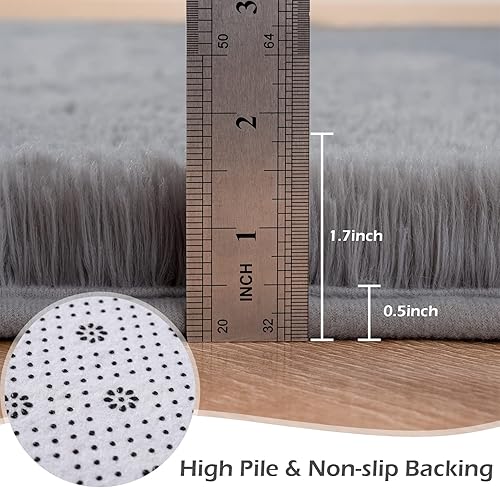 Miniatura 2 de Przemy Alfombras Grandes para Sala de Estar Dormitorio, Alfombra de 5x8 pies Súper Suave Esponjosa Alfombra de Área Peluda Difusa Alfombra de Felpa