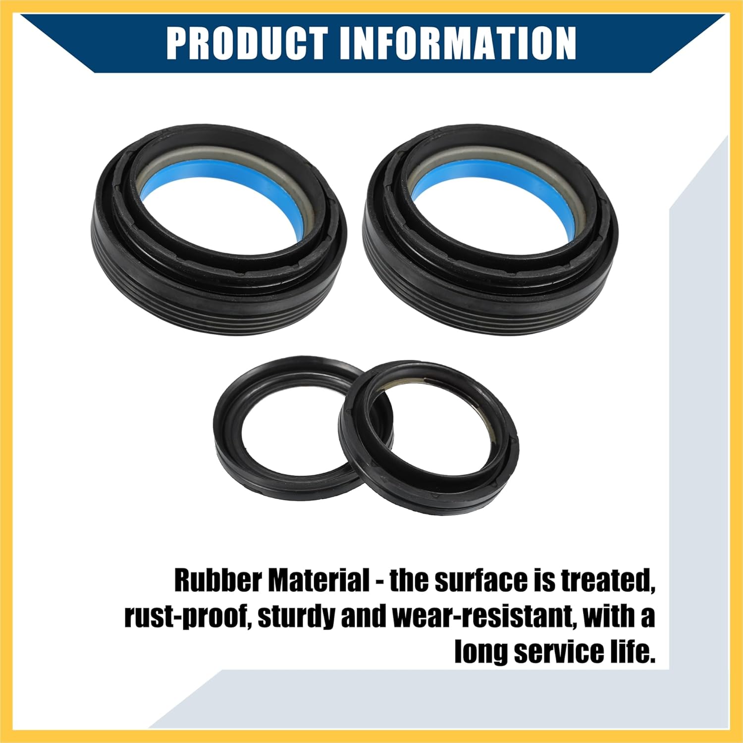 Front Outer Drive Axle Shaft Seal for Ford F-250 Super Duty 1999-2004 / Durable / 1 Pcs Black Auto Replacement Parts