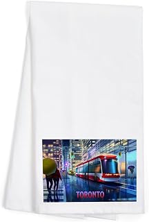 Lantern Press Toronto, Ontario, Lithograph, Toronto Streetcar (100% Cotton Tea Towel, Decorative Hand Towel, for Kitchen and Home)