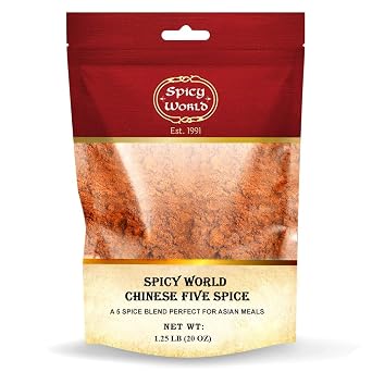 Spicy World Chinese Five Spice Powder 1.25 Pound 20oz Bag - Great for Asian meals, Chinese 5 Spice Seasoning, Cinnamon, Fennel Seed, Cloves, Star Anise & Black Pepper