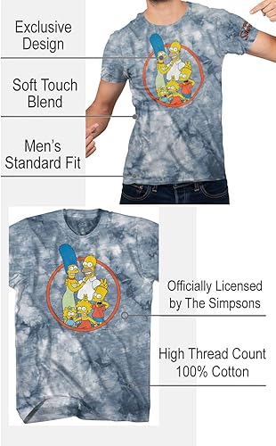 Miniatura 2 de The Simpsons Camiseta clásica de dibujos animados para adultos con diseño de comedia grupal para hombre