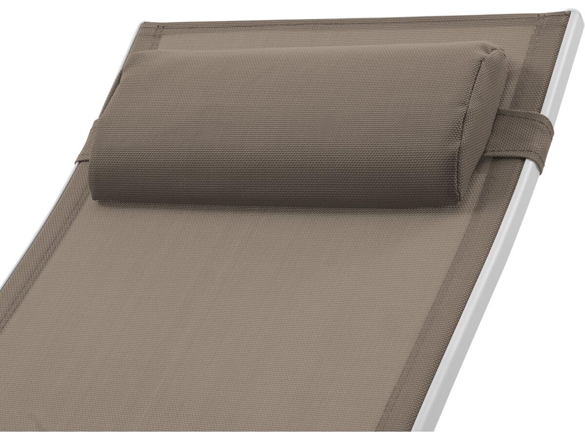 Habitat et Jardin - Lot de 2 Bains de Soleil en Aluminium et Textilène Beauty - Transats Multi Positions - Chaises de Jardin, Piscine et Balcon Empilable - Dossier Inclinable - Taupe