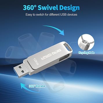 Micro Center 5 Pack 128GB Dual USB 3.2 Type-C Flash Drive up to 200MB/s