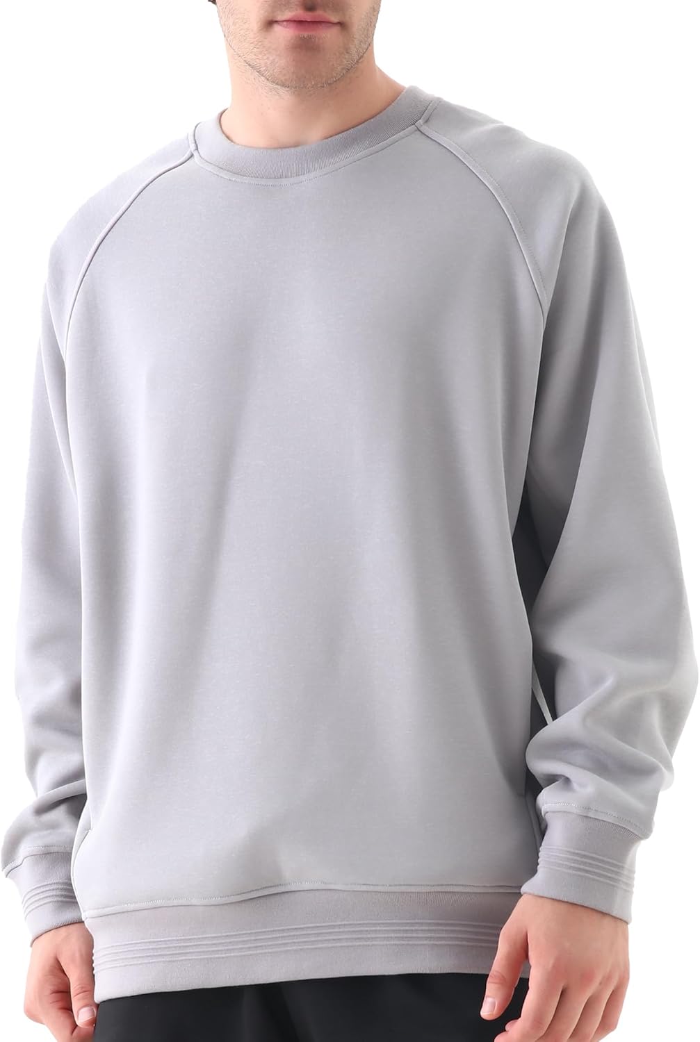 MagnaMan Crewneck Sweatshirt For Men - Long Sleeve Cotton Blend Oversized Crewneck Sweatshirt
