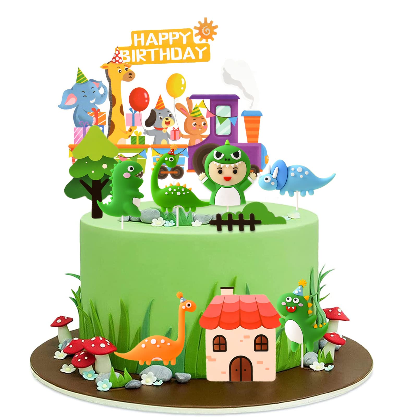 15pcs Dinosaur Cake Topper,Dinosaur Figures Set,Dinosaur Cake Decoration,Figures Birthday Party Supplies Cupcake Figurines Party Cake Decoration Supplies Cake Toppers (1)