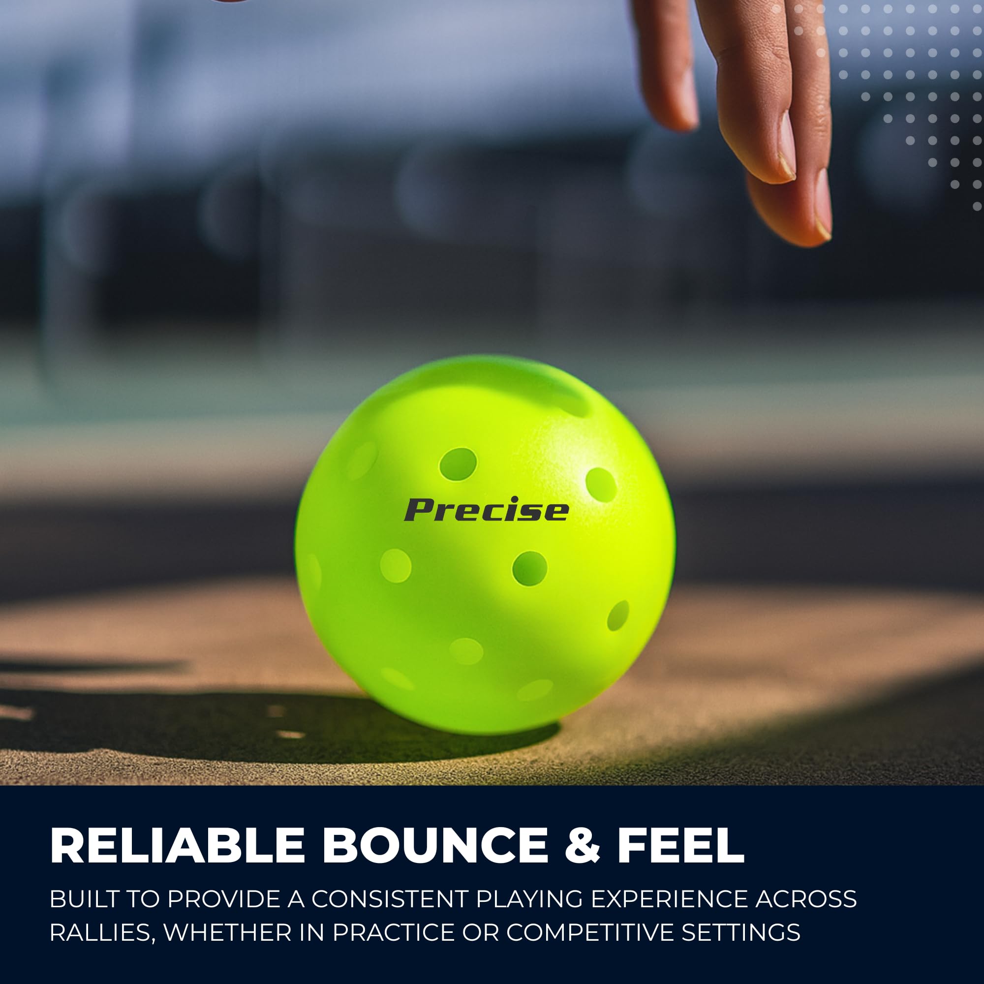 PRECISE Pickleball Balls - Outdoor A 40 Modell mit 40 Löchern - USAPA zugelassen - Langlebiges Flugdesign