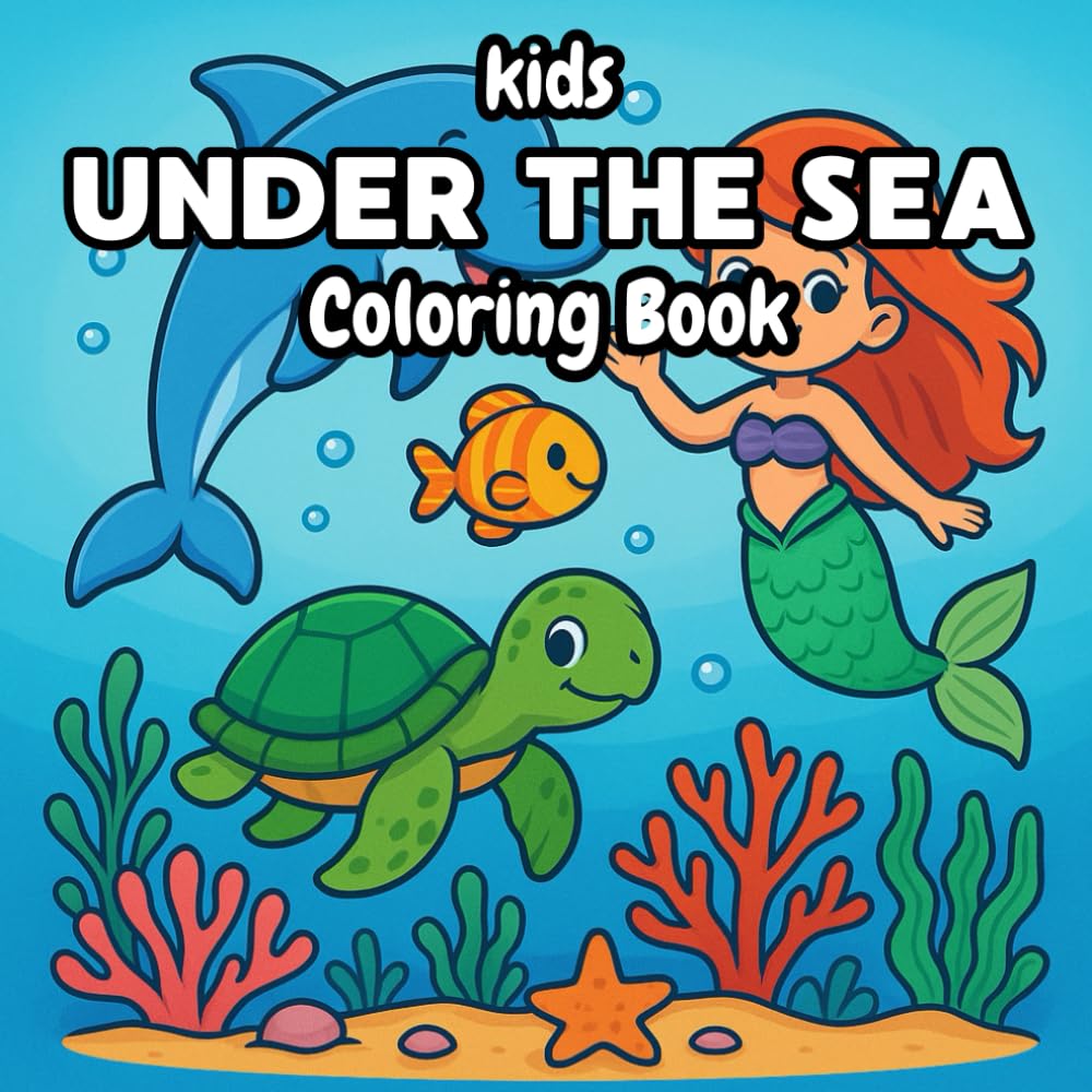 Kids Under the Sea Coloringbook: 40 Splashy Ocean Scenes for Creative Kids