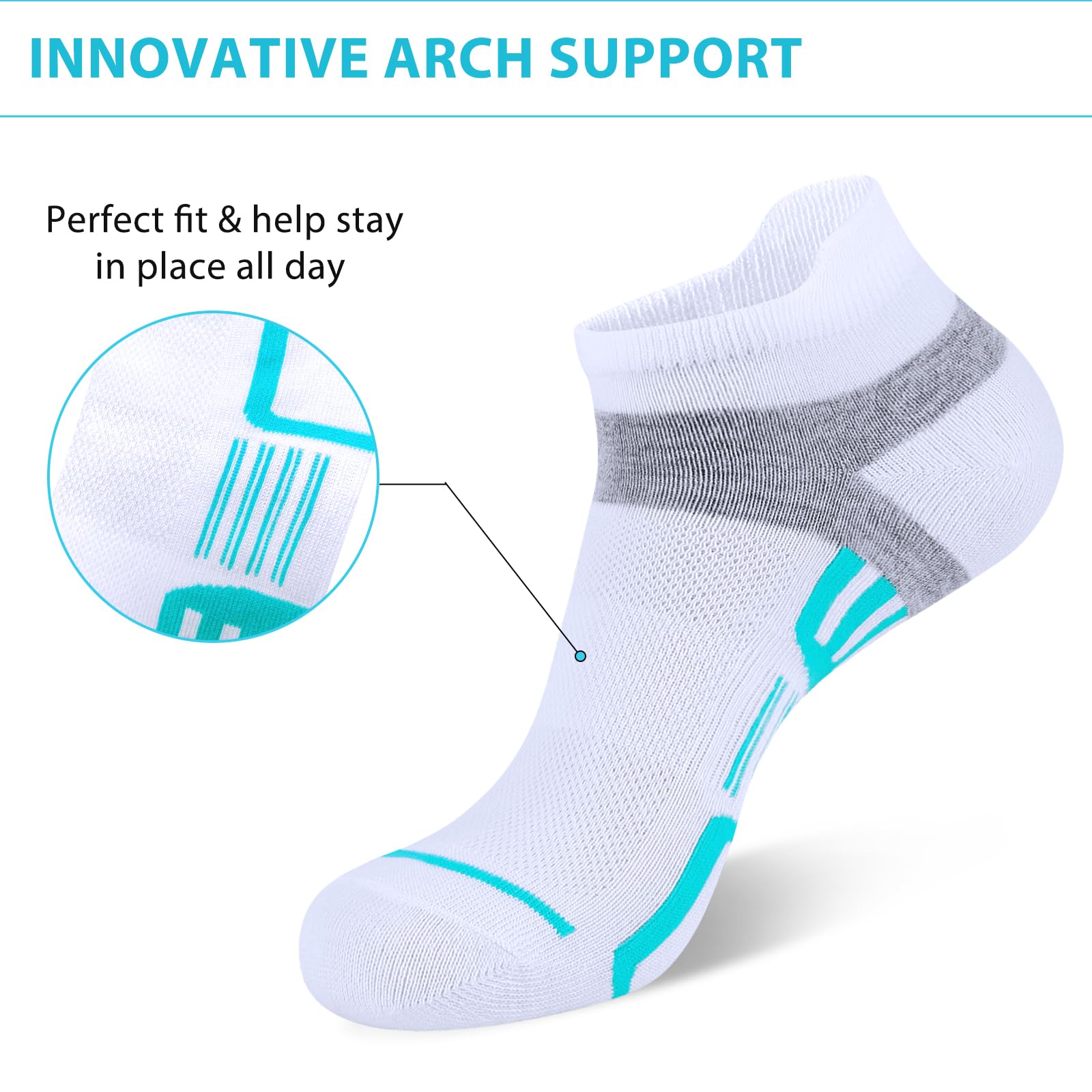 10/15 Pairs Womens Ankle Socks Lightweight Breathable Casual Low Cut Socks for Women With Heel Tab