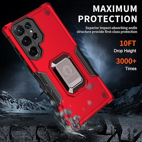 Miniatura 5 de Funda diseñada para Samsung Galaxy S22 Ultra, con soporte giratorio, probada en caídas, protección de lente, funda Shiled para Samsung Galaxy S22