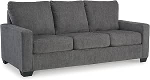 Signature Design by Ashley Rannis Queen Sleeper Sofa, Pewter Pull Out Couch