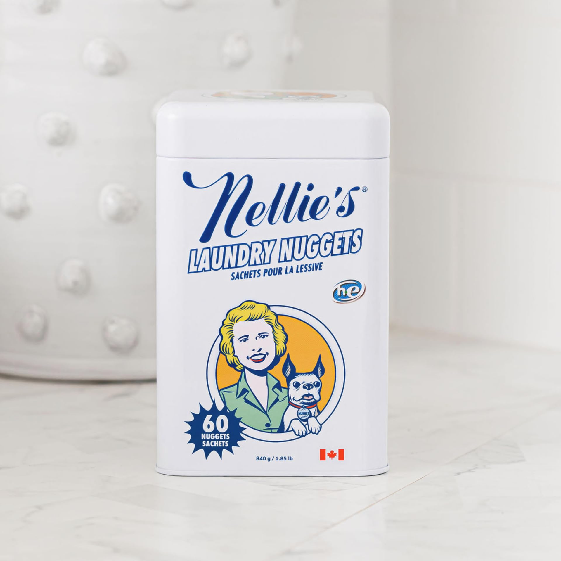 Nellie's Pepite per bucato, 60 lavaggi, senza profumo, a base vegetale e concentrata, si dissolve rapidamente, senza residui, senza disordine e adatte ai viaggi, sicure per tutte le macchine, potenza